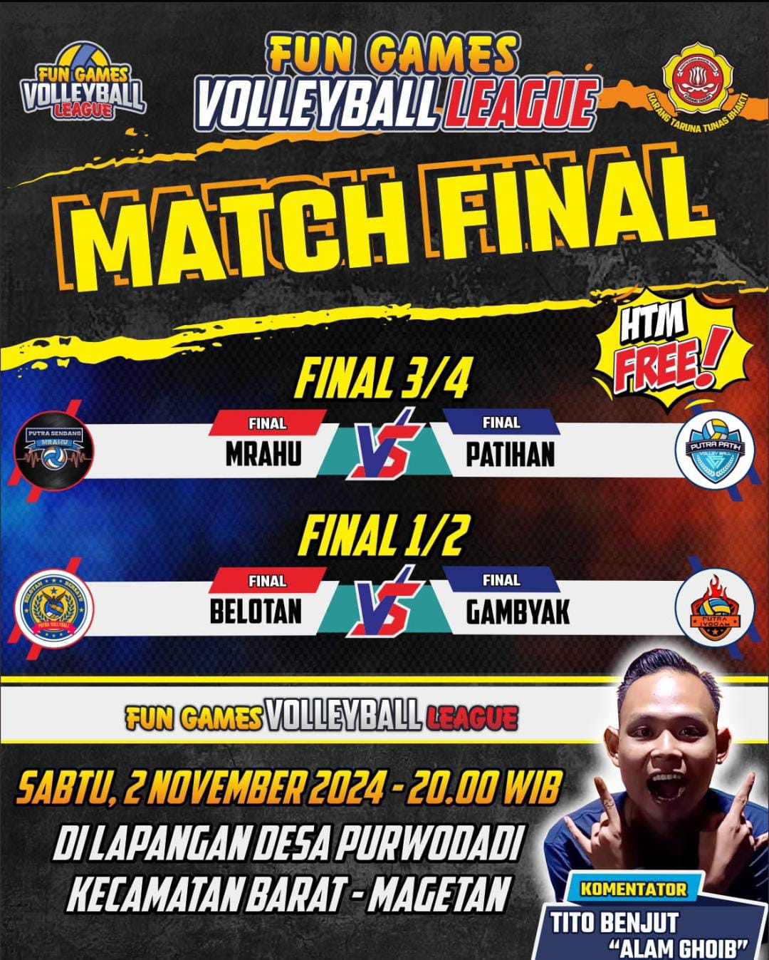 FUN GAMES VOLLEYBALL LEAGUE KARANG TARUNA DESA PURWODADI